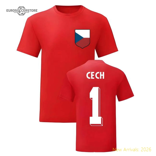 Petr Cech Czech Republic National Hero Tee\'s (Red)-Football Shirts Shop