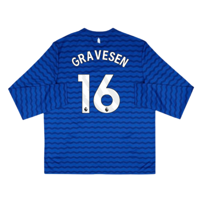 2025-2026 Everton Home Long Sleeve Shirt (Gravesen 16)-Football Shirts Shop