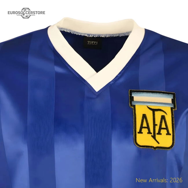 Argentina 1986 World Cup Away Retro Football Shirt-Football Shirts Shop