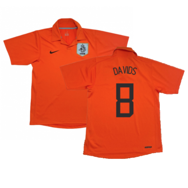 Holland 2006-08 Home Shirt (M) ((Good) M) (Davids 8)-Football Shirts Shop