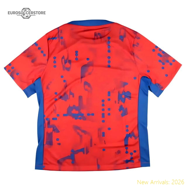 2024-2025 Atletico Madrid Dri-FIT Pre-Match Shirt (Red)-Football Shirts Shop