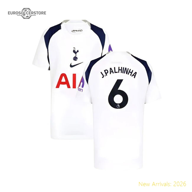 2025-2026 Tottenham Hotspur Home Shirt (Kids) (J.Palhinha 6)-Football Shirts Shop