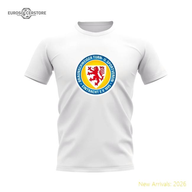 Eintracht Braunschweig Badge T-shirt (White)-Football Shirts Shop
