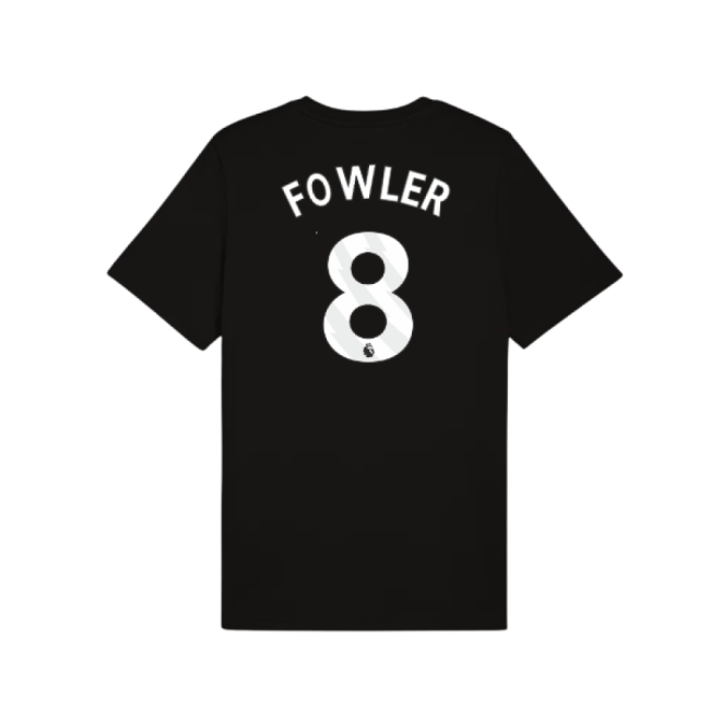 2025-2026 Man City FtblESS Tee (Black) (Fowler 8)-Football Shirts Shop