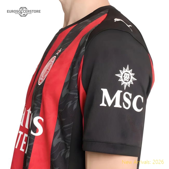 2025-2026 AC Milan Home Shirt (Pulisic 11)-Football Shirts Shop