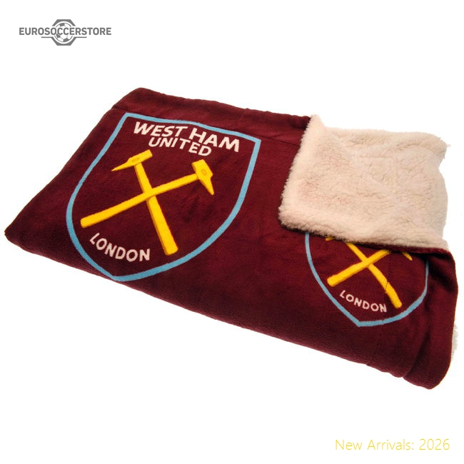 West Ham United FC Sherpa Fleece Blanket-Football Shirts Shop