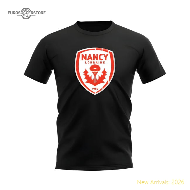 Nancy Badge T-Shirt (Black)-Football Shirts Shop