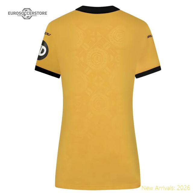 2025-2026 Wolves Home Shirt (Womens)-Football Shirts Shop