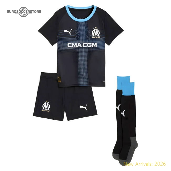 2025-2026 Marseille Away Mini Kit-Football Shirts Shop