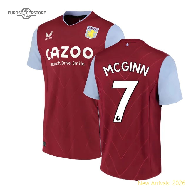2022-2023 Aston Villa Home Shirt (McGINN 7)-Football Shirts Shop