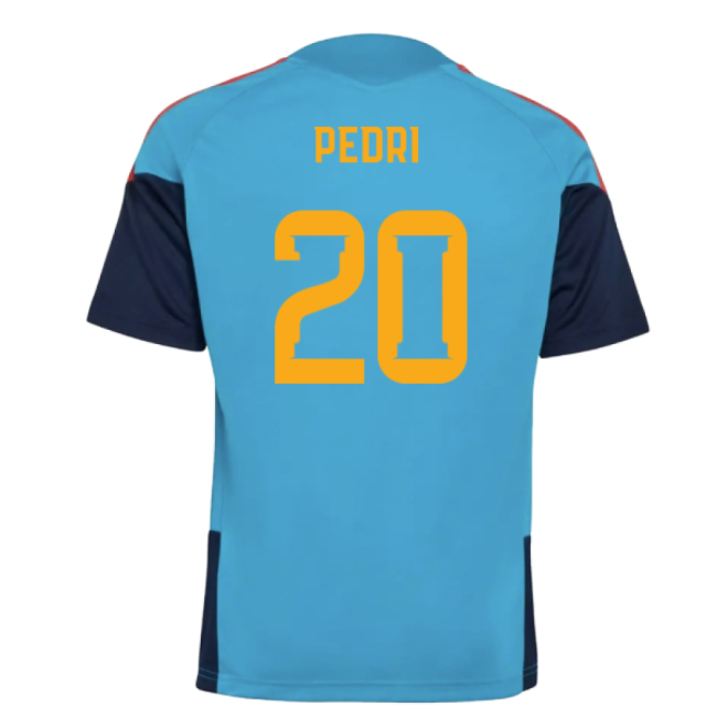2025-2025 Spain Training Jersey (Bold Aqua) - Kids (Pedri 20)-Football Shirts Shop