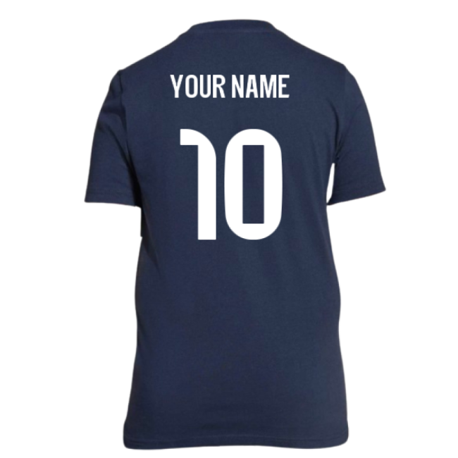 2025-2026 Real Madrid US Tee (Legend Ink) - Navy (Your Name)-Football Shirts Shop