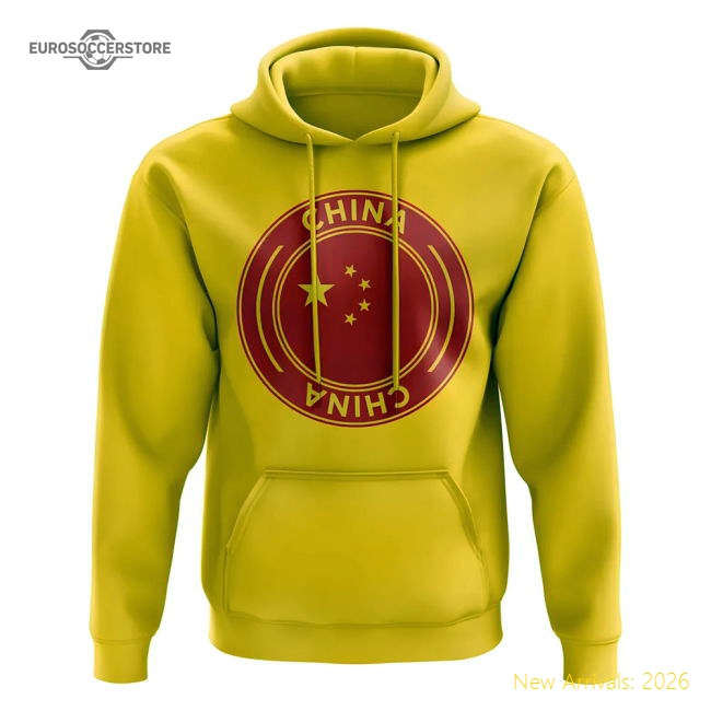 China Football Badge Hoodie (Yellow)-Football Shirts Shop