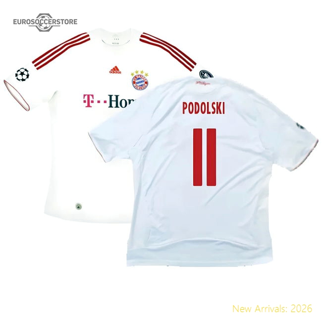 Bayern Munich 2008-09 Third Shirt ((Very Good) XXL) (Podolski 11)-Football Shirts Shop