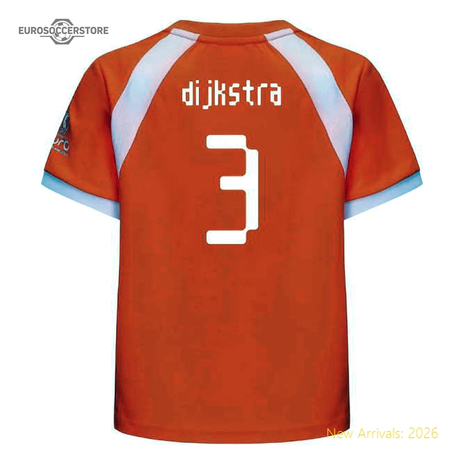 2025 Netherlands WEC Poly T-shirt (Orange) - Kids (Dijkstra 3)-Football Shirts Shop