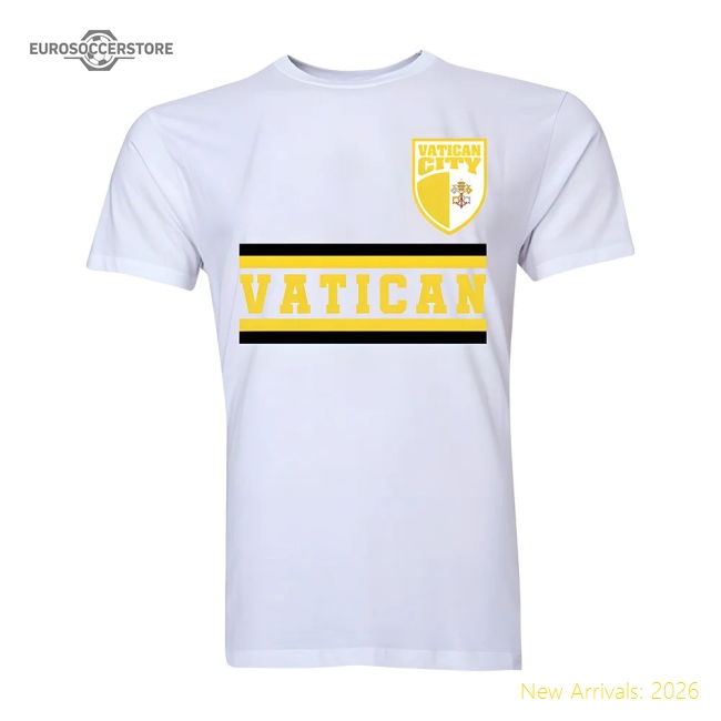 Vatican City Core Football Country T-Shirt (White)-Football Shirts Shop