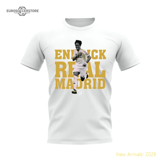 Endrick Real Madrid Player Tee (White)-Football Shirts Shop