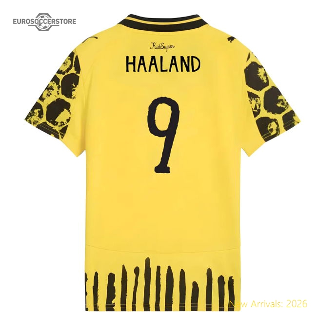 2025-2026 KIDSUPER x Borussia Dortmund CWC Shirt - Kids (Haaland 9)-Football Shirts Shop