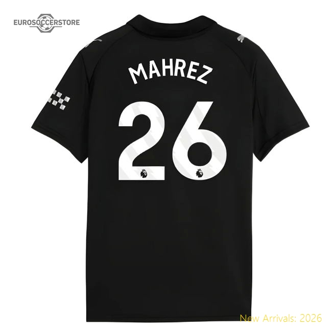 2025-2026 Man City Away Shirt (Kids) (Mahrez 26)-Football Shirts Shop