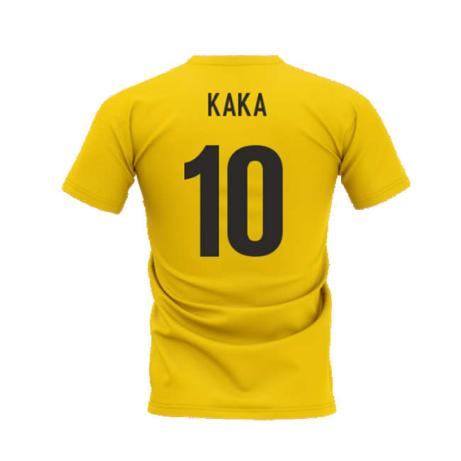 Kaka Legend T-Shirt (Yellow) (Kaka 10)-Football Shirts Shop