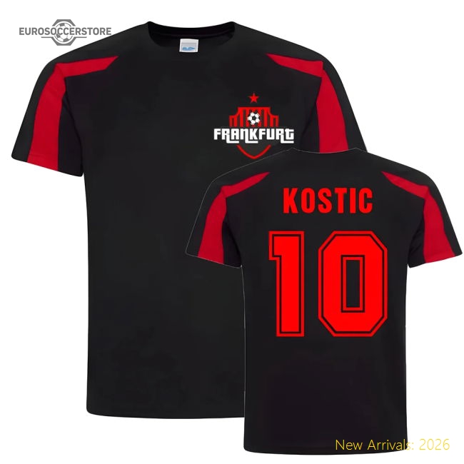 Filip Kostic Frankfurt Sports Training Jersey (Black)-Football Shirts Shop