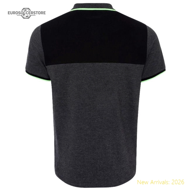 Liverpool FC Neon Panel Polo Mens Charcoal Small-Football Shirts Shop