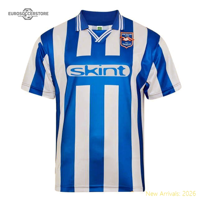 Score Draw Brighton and Hove Albion 1999 Retro Football Shirt-Football Shirts Shop