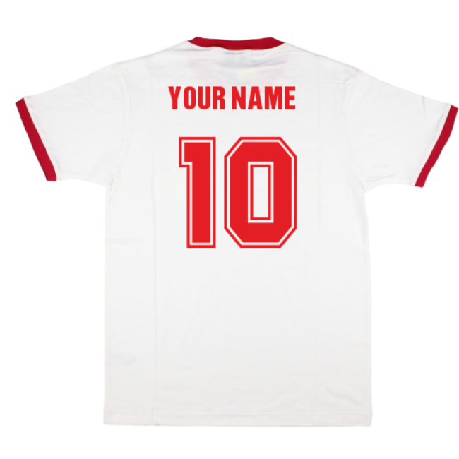England T-Shirt - White (Your Name)-Football Shirts Shop