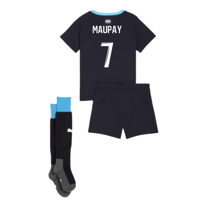 2025-2026 Marseille Away Mini Kit (Maupay 7)-Football Shirts Shop