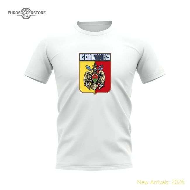 Catanzaro Badge T-Shirt (White)-Football Shirts Shop