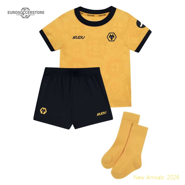 2025-2026 Wolves Home Baby Kit-Football Shirts Shop