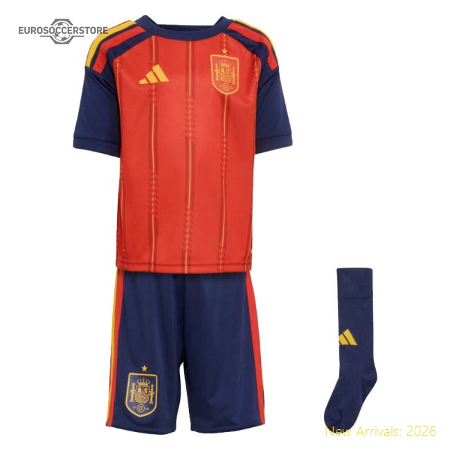 2026-2027 Spain Home Little Kids Mini Kit-Football Shirts Shop