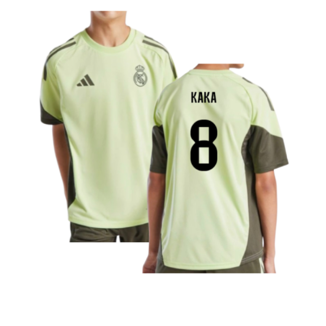 2025-2026 Real Madrid Training Jersey (Almost Lime) - Kids (Kaka 8)-Football Shirts Shop