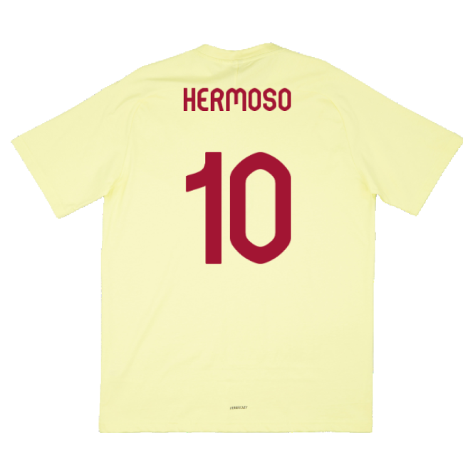 2024-2025 Spain Travel Tee (Yellow) (Hermoso 10)-Football Shirts Shop
