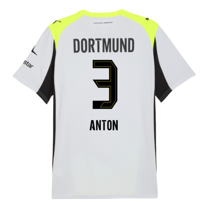 2025-2026 Borussia Dortmund Away Shirt (Anton 3)-Football Shirts Shop