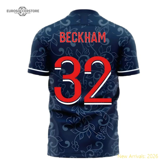 Paris 2025-2026 Home Concept Football Kit (Libero) (BECKHAM 32)-Football Shirts Shop
