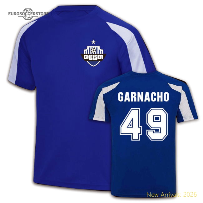 Garnacho Chelsea Sports Training Jersey (Blue)-Football Shirts Shop