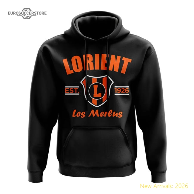 Lorient Established Hoody (Black)-Football Shirts Shop