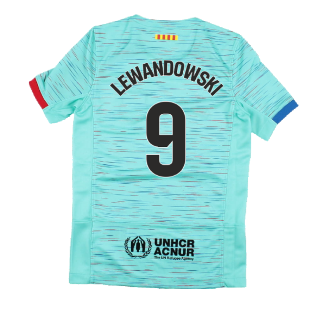 2023-2024 Barcelona Third Shirt (Kids) (Lewandowski 9)-Football Shirts Shop