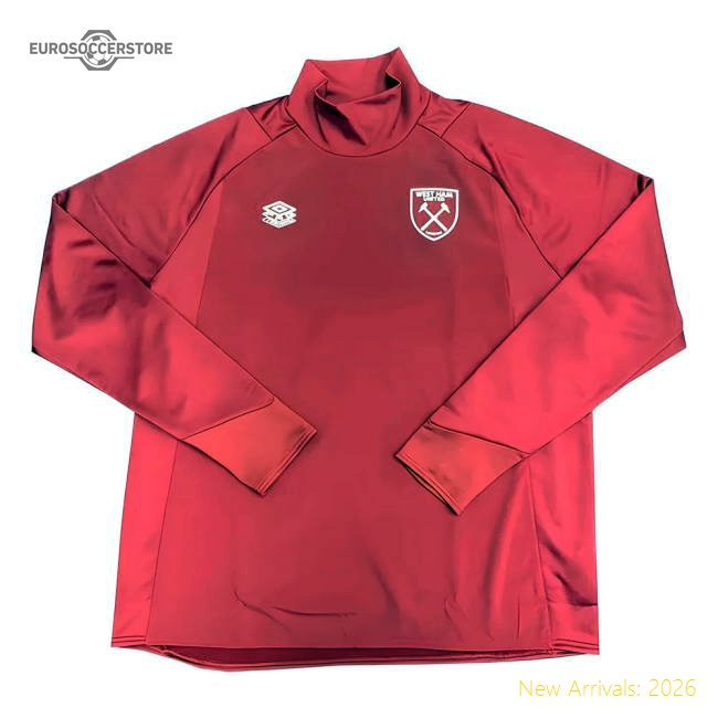 2022-2023 West Ham Drill Top (U) - Red Plum-Football Shirts Shop