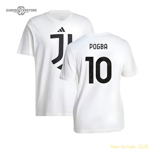 2024-2025 Juventus DNA Graphic Tee (White) (Pogba 10)-Football Shirts Shop
