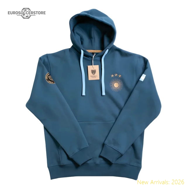 Argentina Retro Football Hoodie El Sol (Navy)-Football Shirts Shop