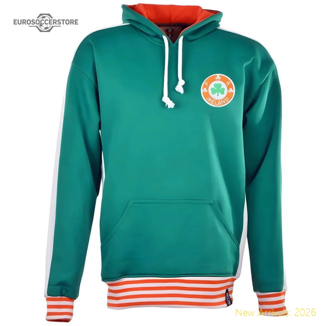 Republic of Ireland Retro Hoodie-Football Shirts Shop