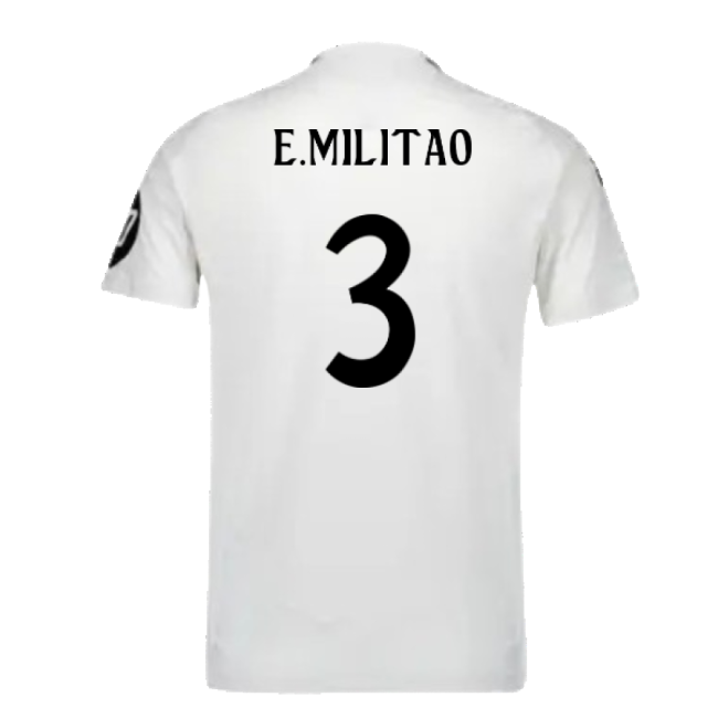 2024-2025 Real Madrid Authentic Home Shirt (E.Militao 3)-Football Shirts Shop
