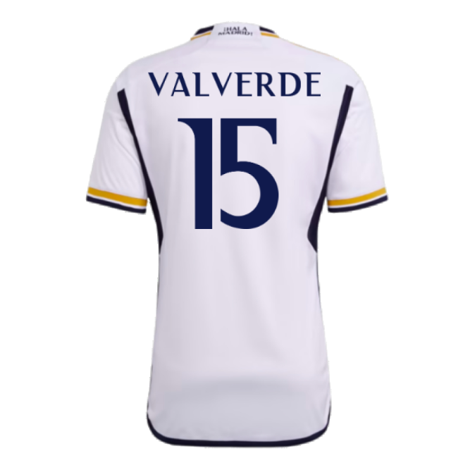 2023-2024 Real Madrid Home Shirt (Valverde 15)-Football Shirts Shop