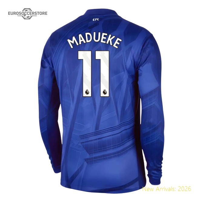 2025-2026 Chelsea Home Long Sleeve Shirt (Madueke 11)-Football Shirts Shop