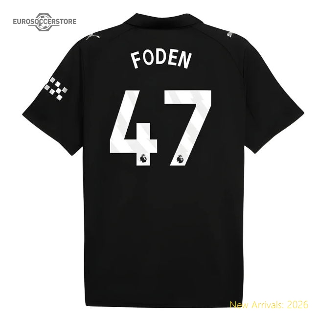 2025-2026 Man City Away Shirt (Foden 47)-Football Shirts Shop