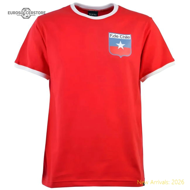 Chile 12th Man - Red/White Ringer-Football Shirts Shop