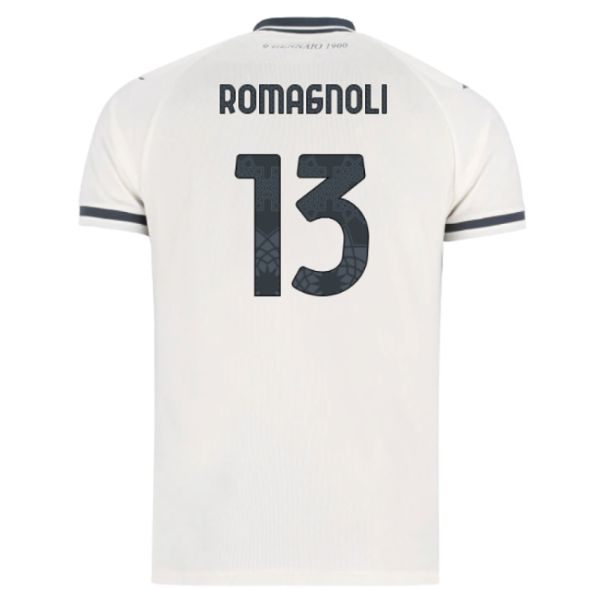 2025-2026 Lazio Away Shirt - Kids (Romagnoli 13)-Football Shirts Shop