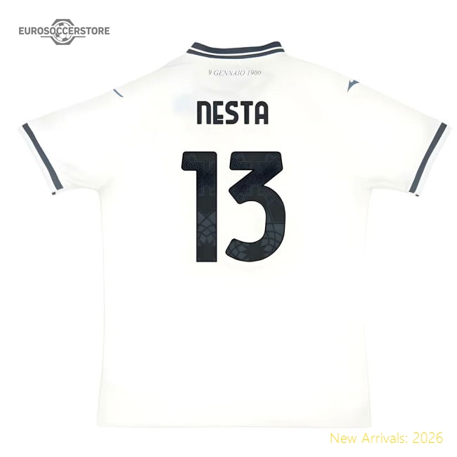 2025-2026 Lazio Away Shirt (Nesta 13)-Football Shirts Shop